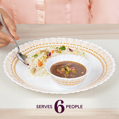 Larah Halo 34 pc Dinner Set