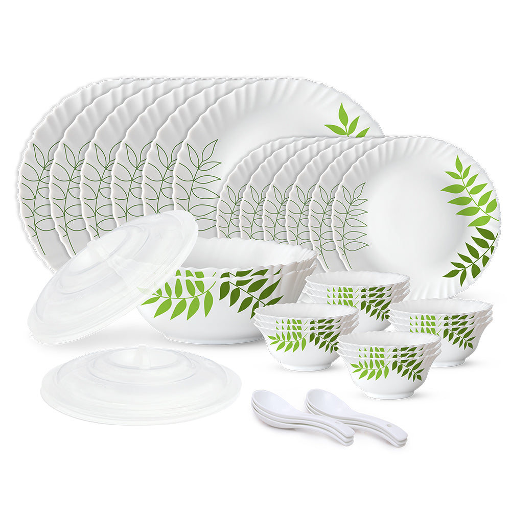 Larah by Borosil, Lush Dinner Set 34 pc Set: Serves 6