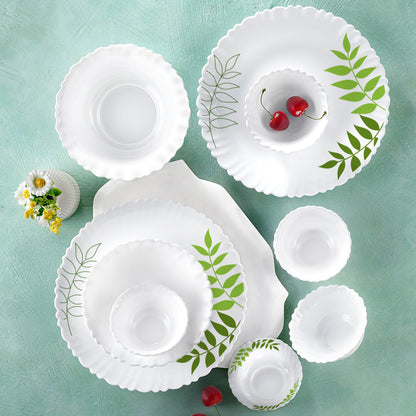 Larah by Borosil, Lush Dinner Set 34 pc Set: Serves 6