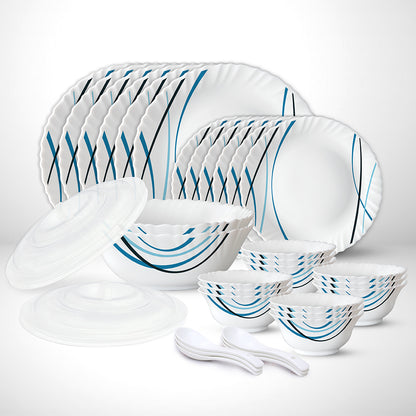 Larah by Borosil Merlin 34 pc Dinner Set 34 pc Set: Serves 6