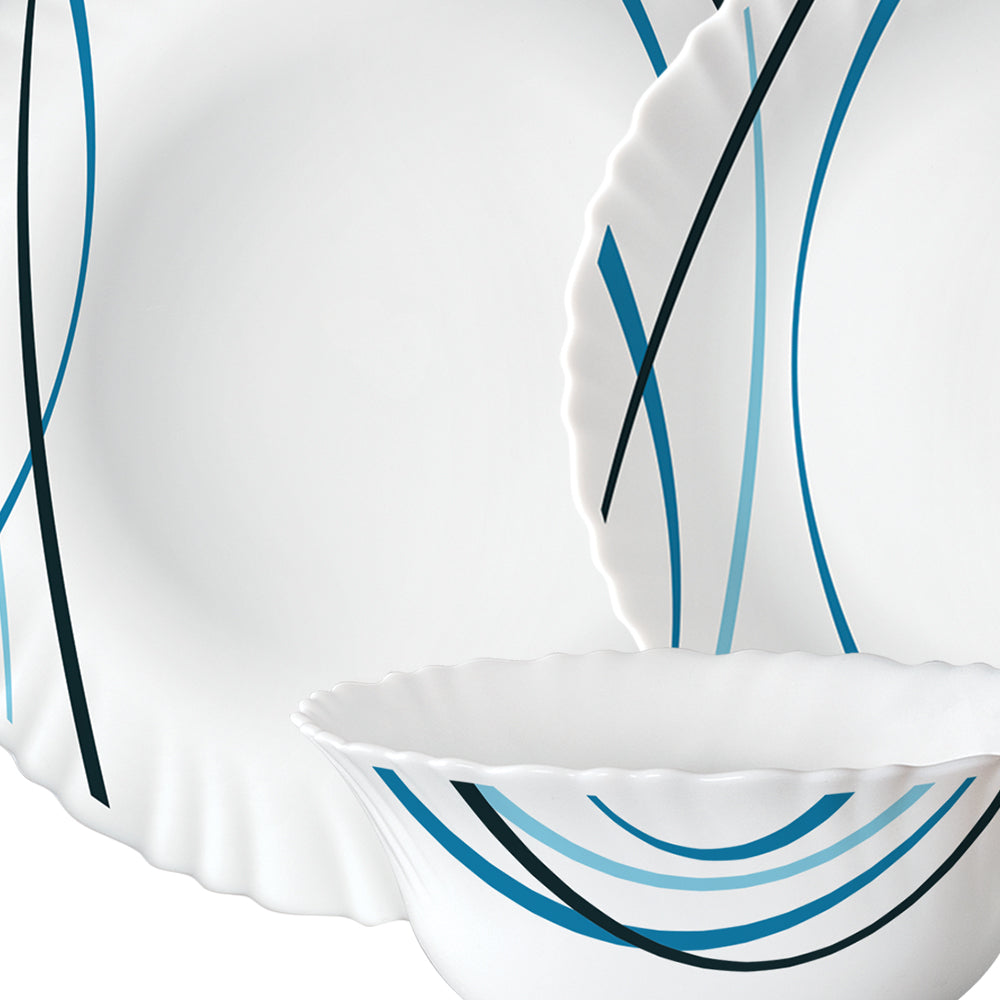 Larah by Borosil Merlin 34 pc Dinner Set 34 pc Set: Serves 6