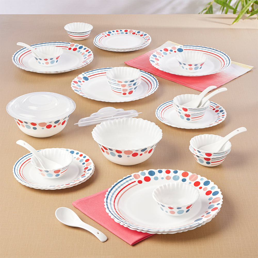 Larah by Borosil, Pastel Dinner Set