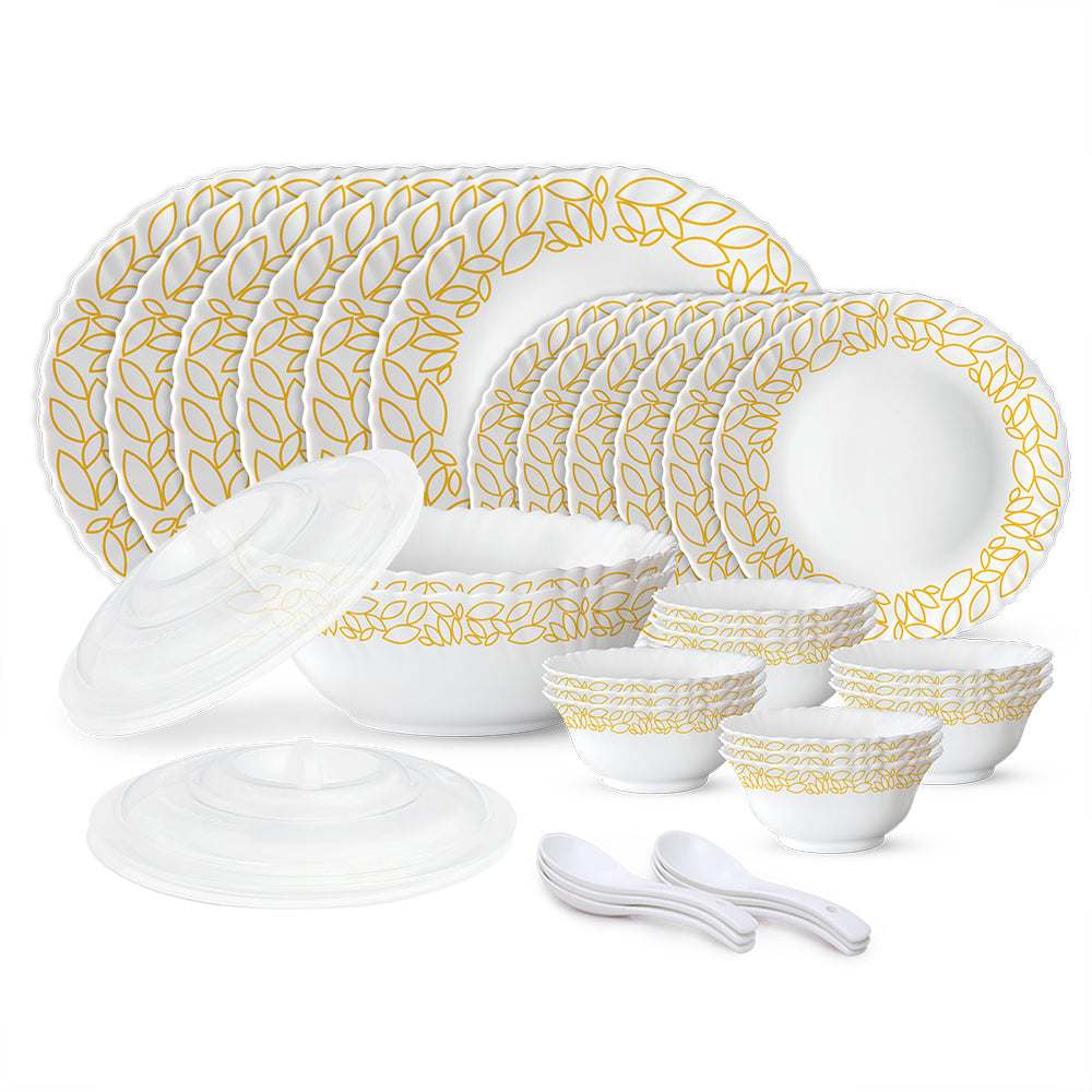 Larah by Borosil, Radiant Dinner Set 34 pc Set: Serves 6
