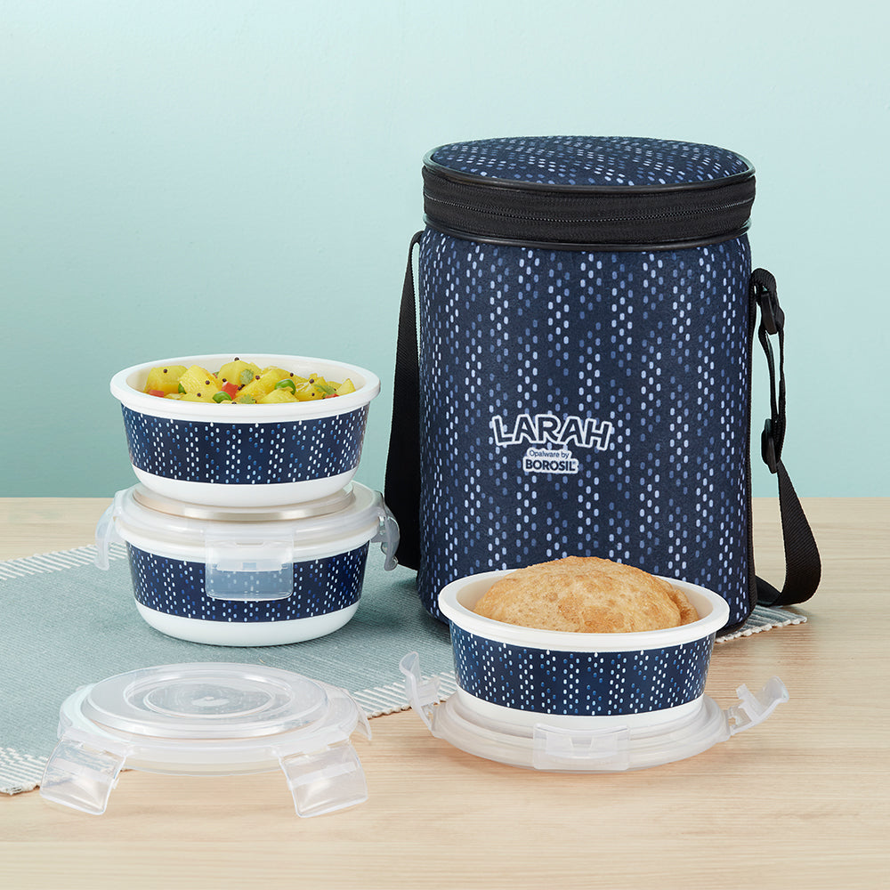 Larah Rainline Round Lunchbox