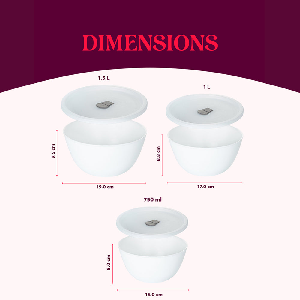 Larah Logo Mixing Bowl with Lid Set
