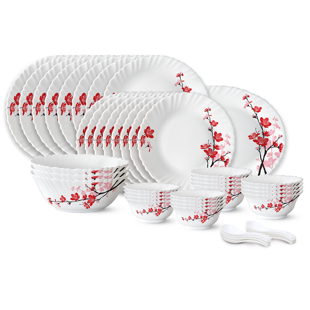 Larah by Borosil Alina 44 pc Dinner Set 44 pc Set: Serves 6
