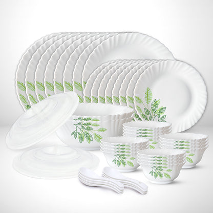 Larah by Borosil, Fauna Dinner Set 44 pc Set: Serves 8