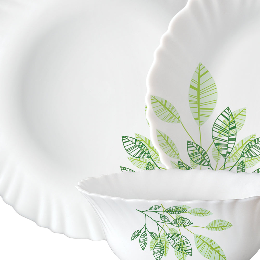 Larah by Borosil, Fauna Dinner Set 44 pc Set: Serves 8