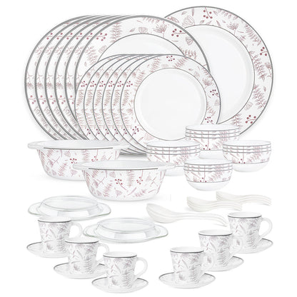 Larah By Borosil Grandeur Dinner Set, 49 pc