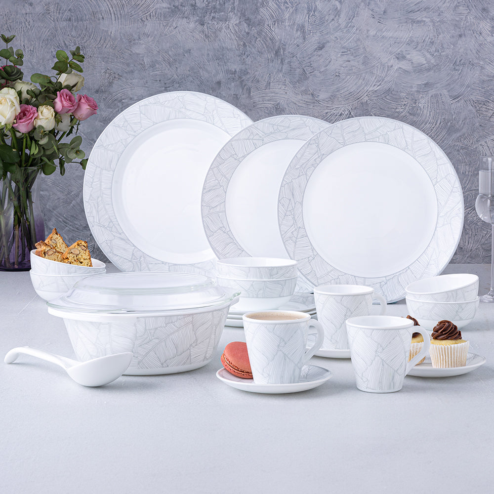 Larah By Borosil Ivy Dinner Set, 49 pc