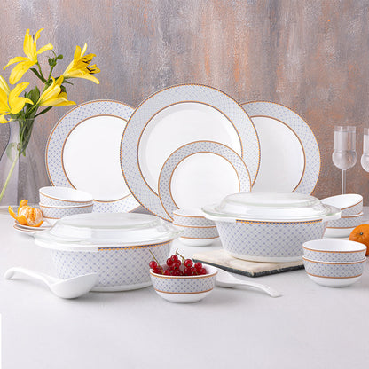 Larah By Borosil Kosmia Dinner Set, 49 pc
