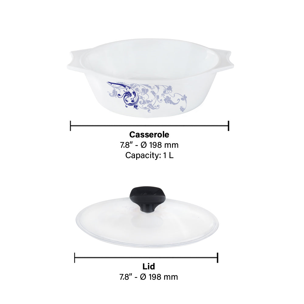 Larah by Borosil Blue Eve 4 pc Casserole Set