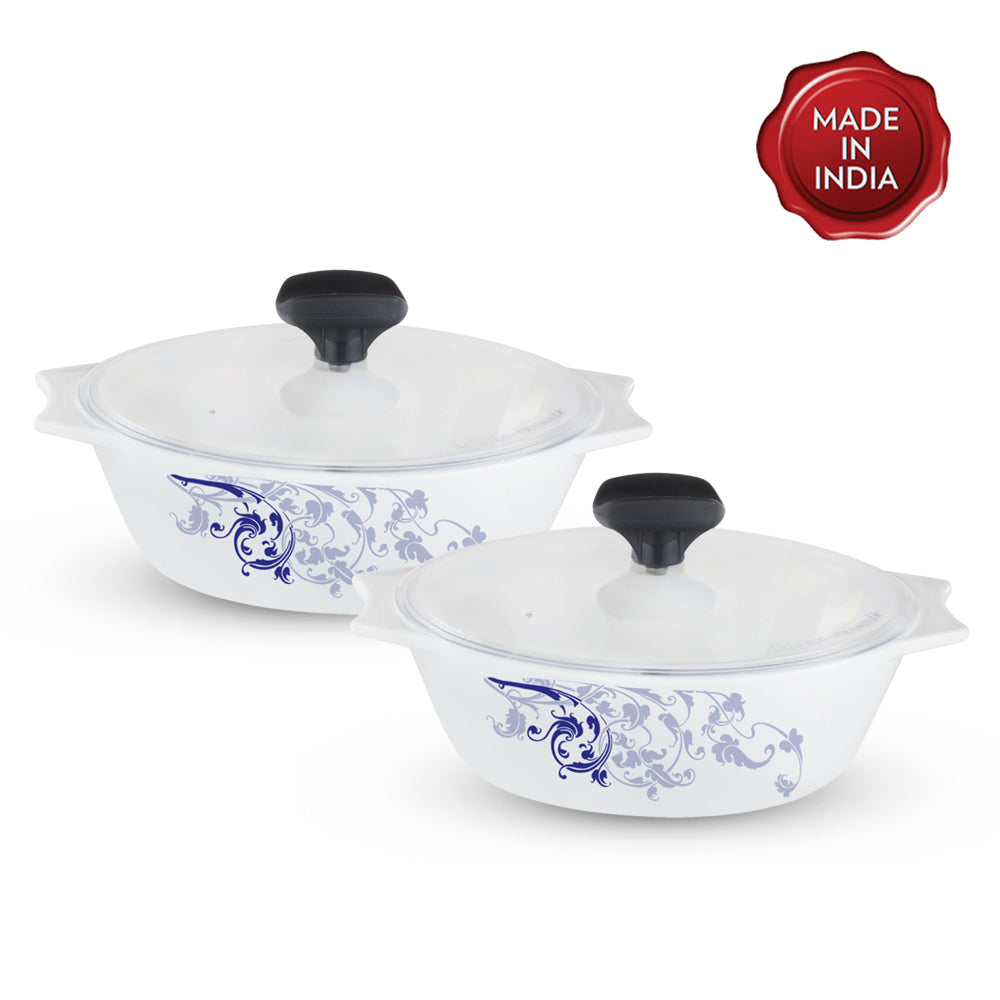 Larah by Borosil Blue Eve 4 pc Casserole Set