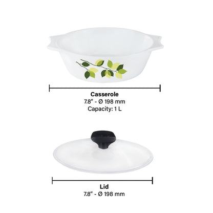 Larah Green Leaves 4 pc Casserole Set