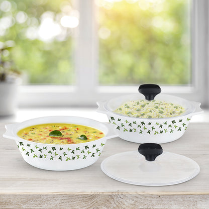 Larah by Borosil Sage 4 pc Casserole Set