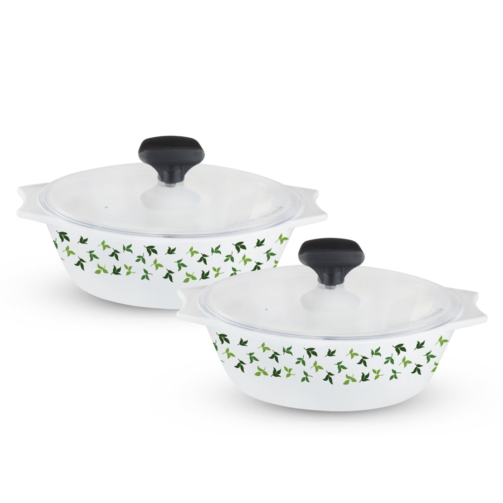 Larah by Borosil Sage 4 pc Casserole Set
