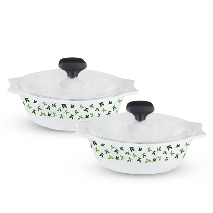 Larah by Borosil Sage 4 pc Casserole Set