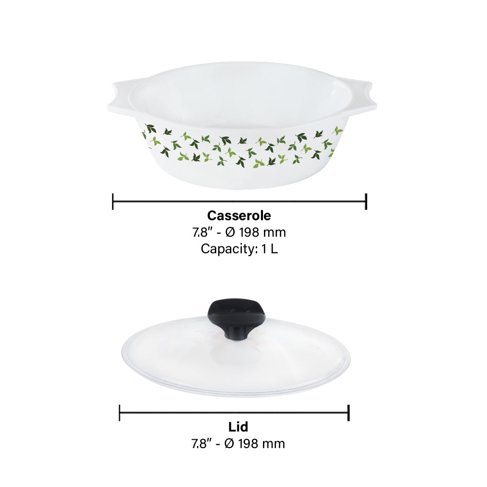 Larah by Borosil Sage 4 pc Casserole Set