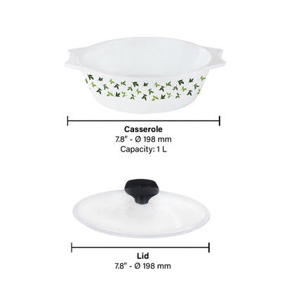 Larah by Borosil Sage 4 pc Casserole Set