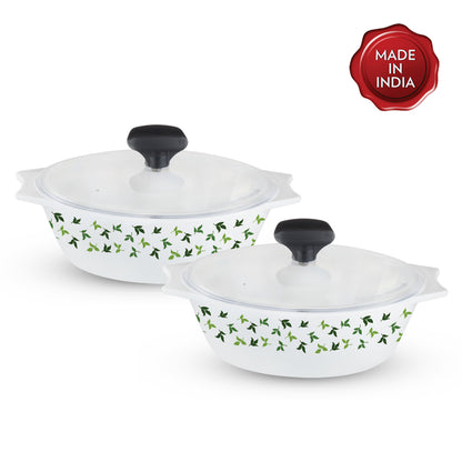 Larah by Borosil Sage 4 pc Casserole Set