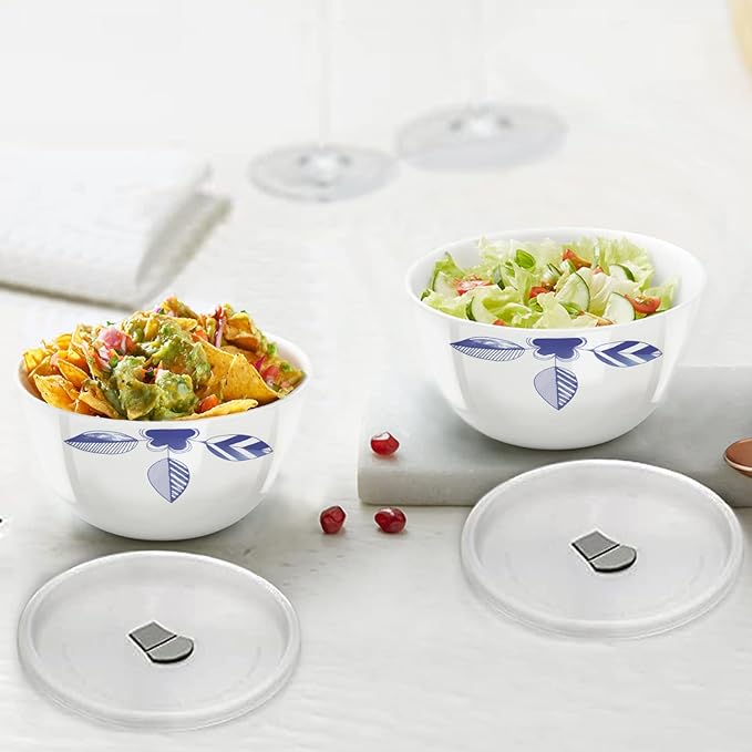 Larah by Borosil Morning Glory 4 pc Mixing Bowl, 500 ml x 2