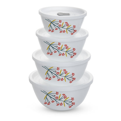 Larah Red Bud 4 pc Mixing Bowl, 500 ml x 2