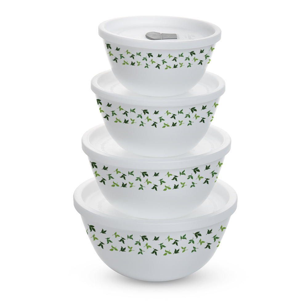 Larah by Borosil Sage 4 pc Mixing Bowl, 1 .5 L + 750 ml