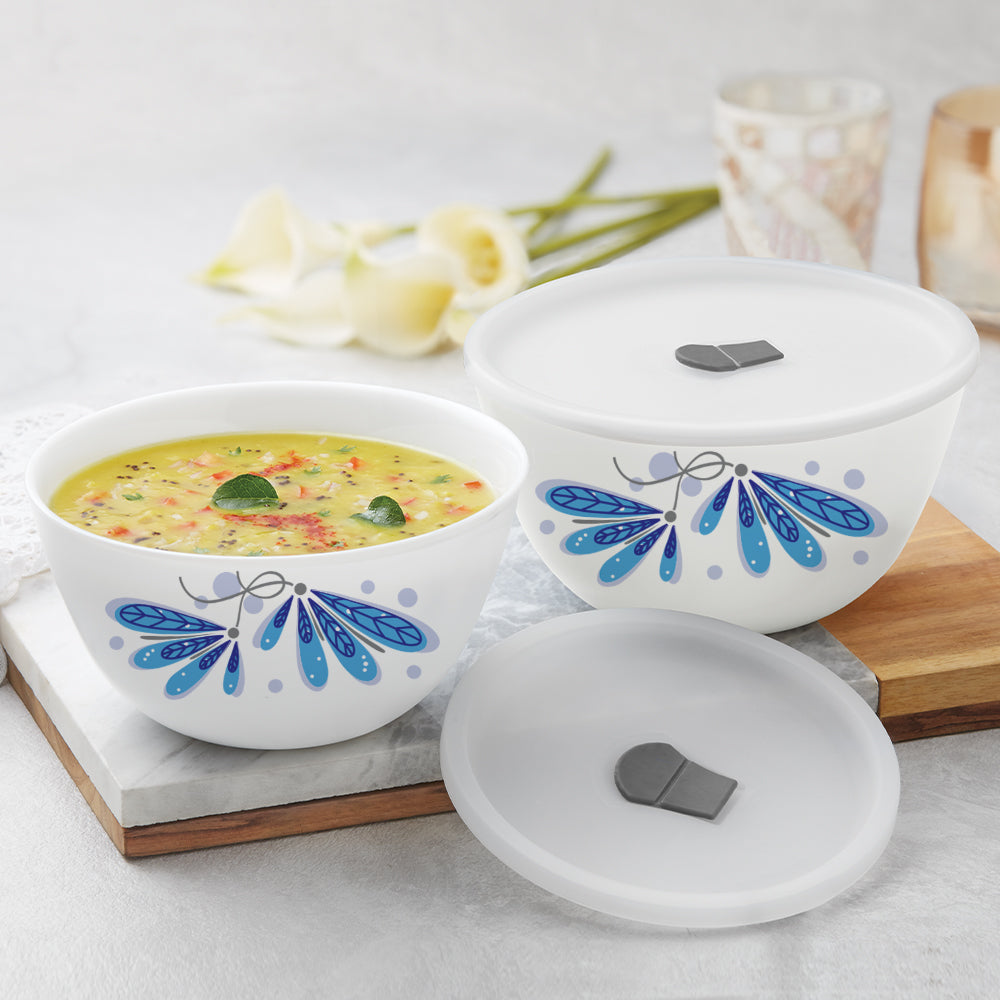 Larah by Borosil Twilight 4 pc Mixing Bowl, 1 L x 2