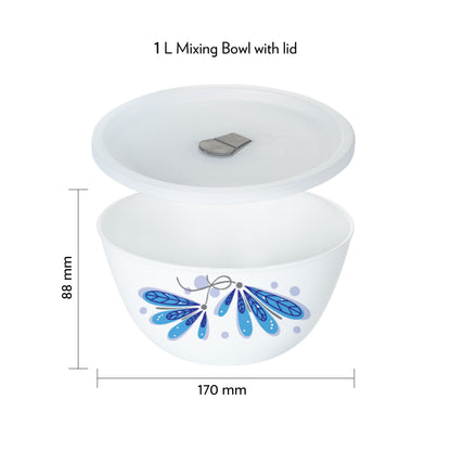 Larah by Borosil Twilight 4 pc Mixing Bowl, 1 L x 2