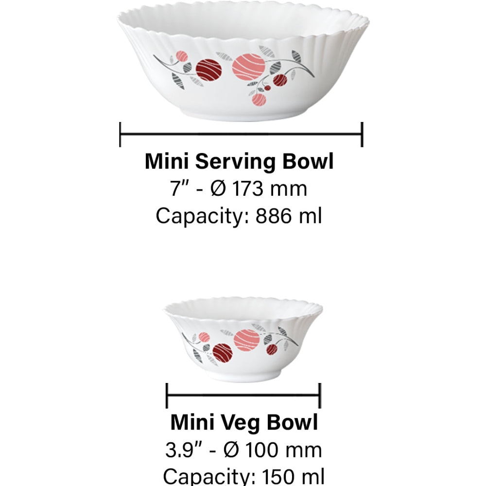 Larah by Borosil Dahlia 5 pc Pudding Set