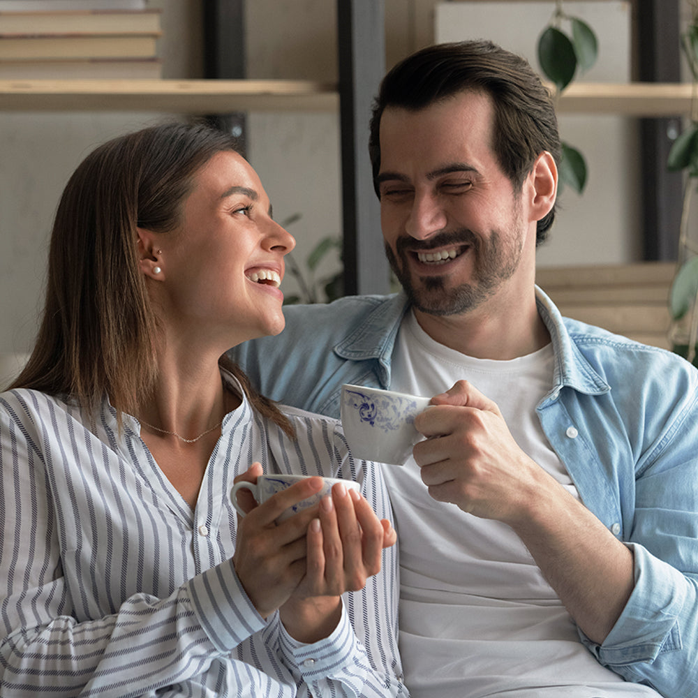 Larah By Borosil Blue Eve Cup Set 140 ml x 6