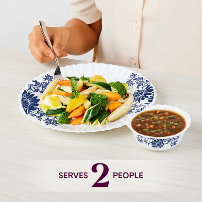 Larah by Borosil Leona 6 pc Dinner Set 6 pc Set: Serves 6