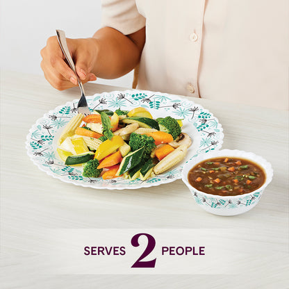 Larah by Borosil Stardust 6 pc Dinner Set 6 pc Set: Serves 6