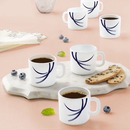 Larah Indigo Stella Opalware Mug Set