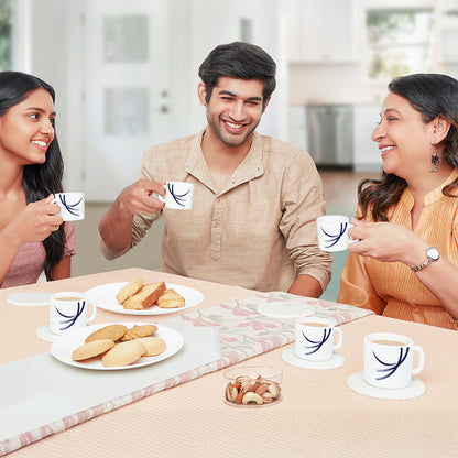 Larah Indigo Stella Opalware Mug Set