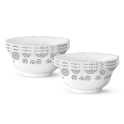 Larah by Borosil Spiral 6 pc Veg Bowl 6 pc Set