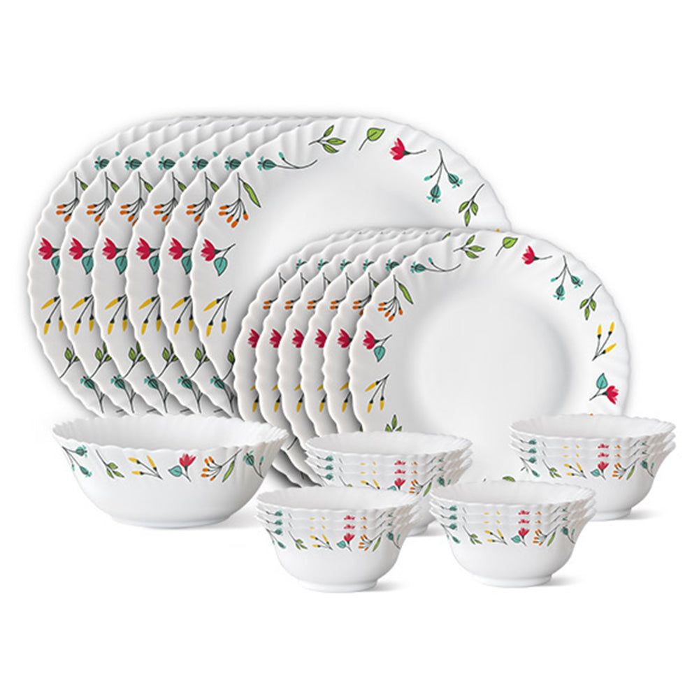 Larah by Borosil, Minerva Dinner Set 25 pc Set: Serves 6