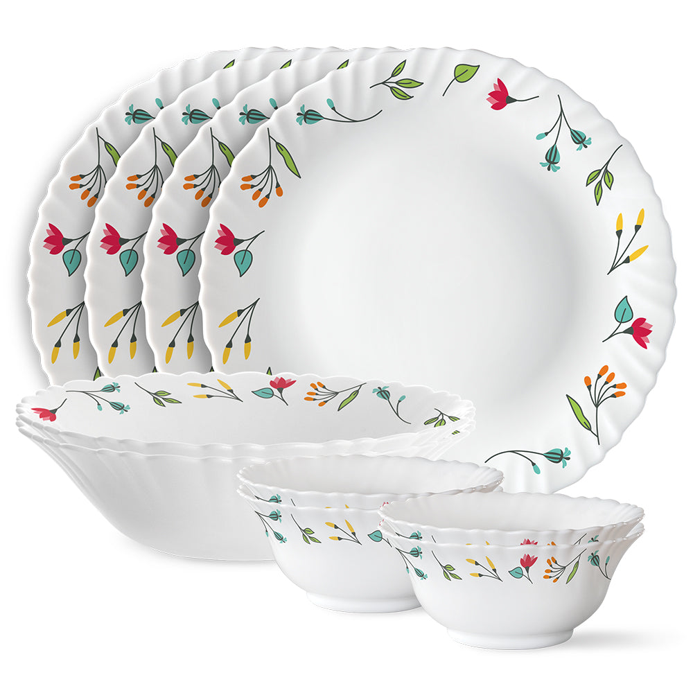 Larah by Borosil, Minerva Dinner Set 10 pc Set: Serves 4