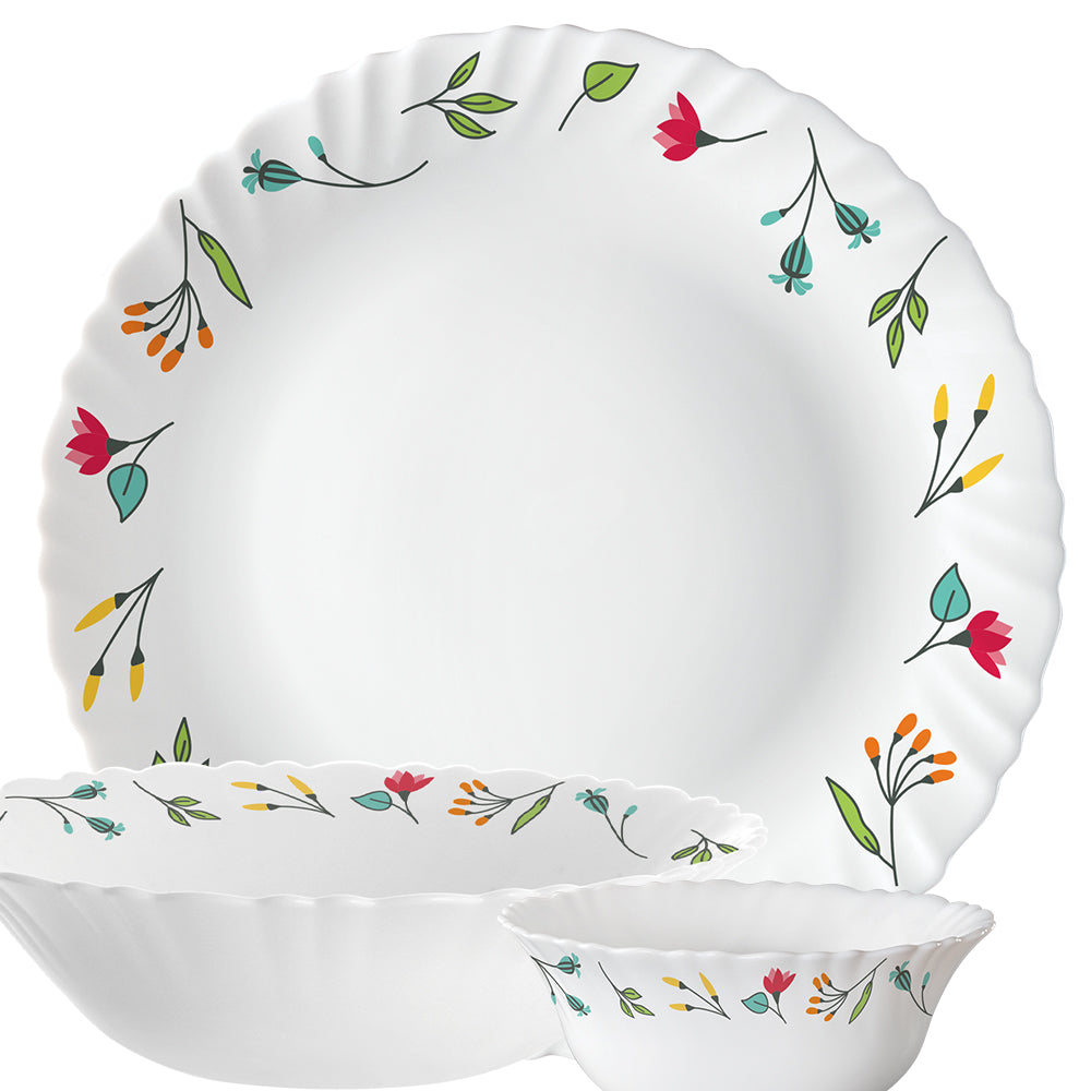 Larah by Borosil, Minerva Dinner Set 10 pc Set: Serves 4