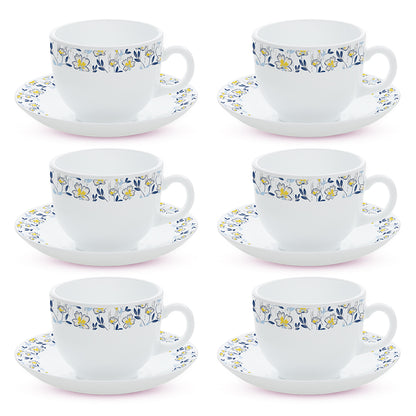 Larah By Borosil Amara Blue Cup n Saucer Set