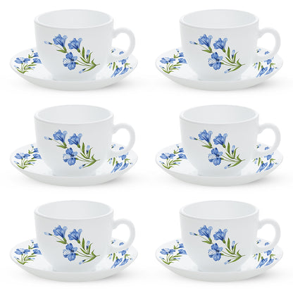 Larah By Borosil Marina Blue Cup n Saucer Set