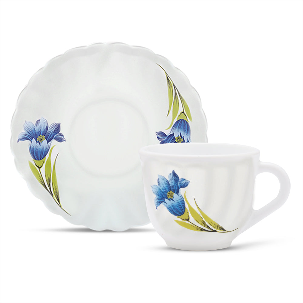 Larah by Borosil Nina Cup n Saucer Set 220 ml x 12