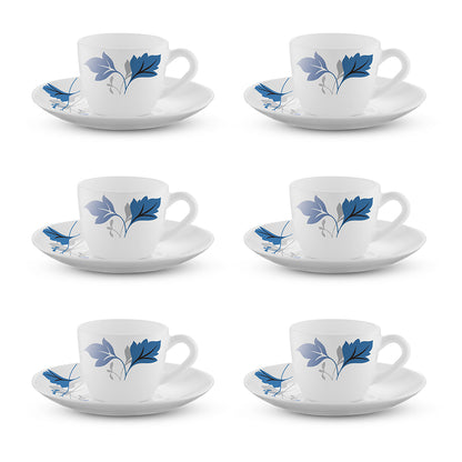 Larah by Borosil Ageria Cup n Saucer Set 90 ml x 12