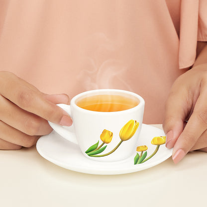 Larah by Borosil Lyana Cup n Saucer Set 90 ml x 12