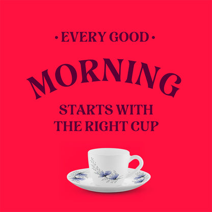 Larah Marina Blue Cup n Saucer Set