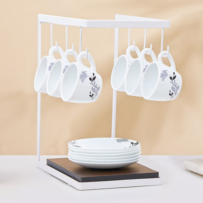 Larah by Borosil Millenia Cup n Saucer Set 90 ml x 12