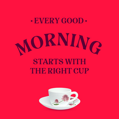 Larah by Borosil Nargis Cup n Saucer Set 90 ml x 12