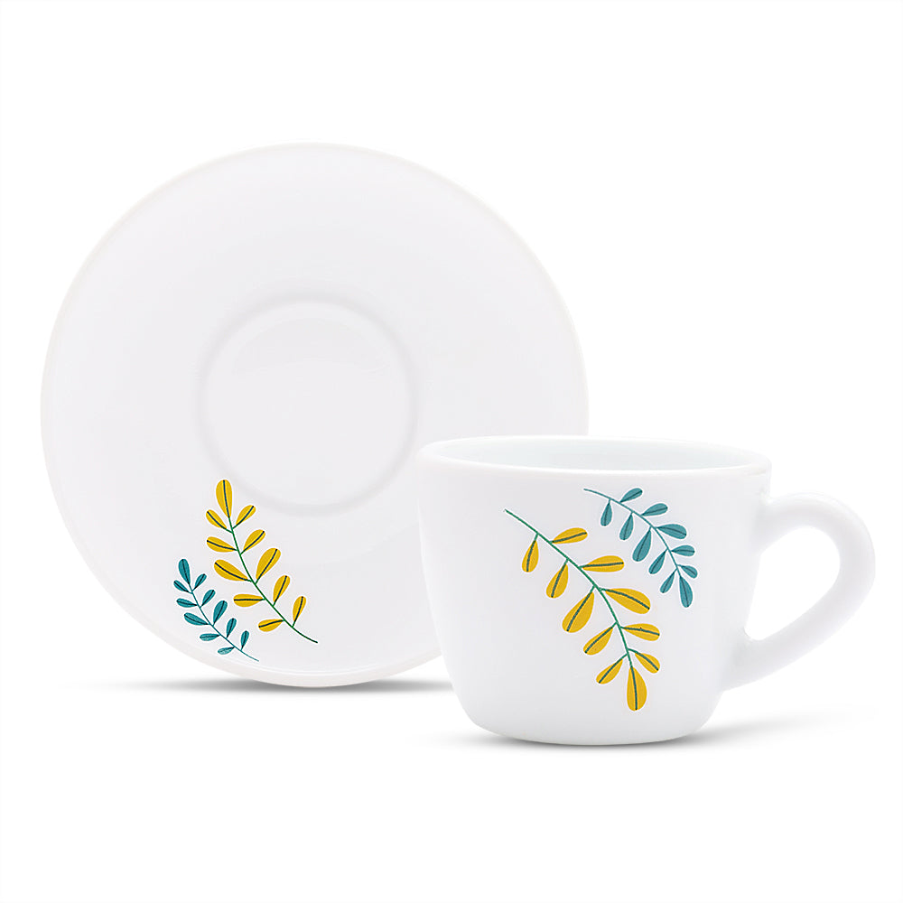 Larah by Borosil Niva Cup n Saucer Set 90 ml x 12