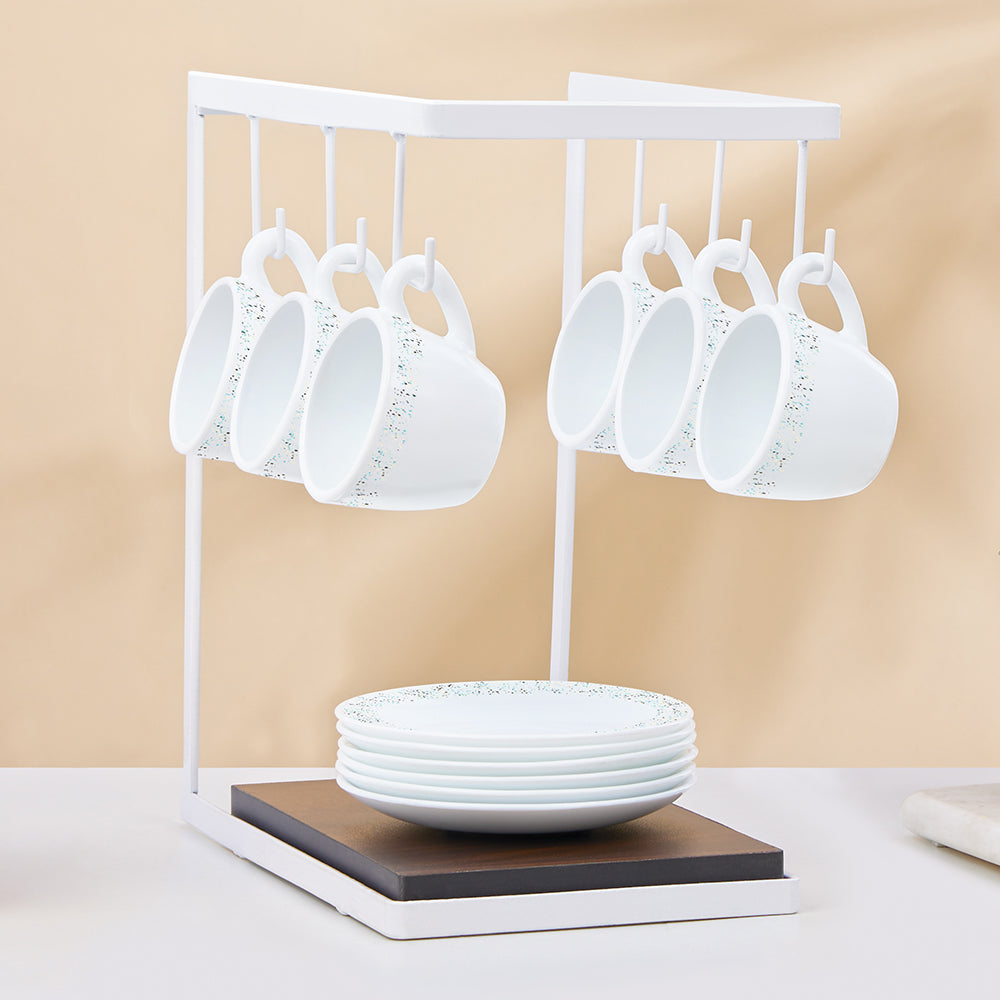 Larah by Borosil Riva Cup n Saucers Set 90 ml x 12