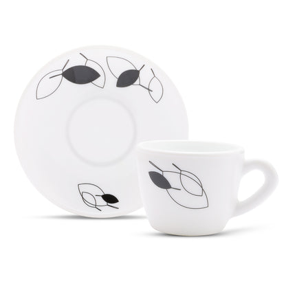 Larah by Borosil Shadow Cup n Saucer Set 90 ml x 12